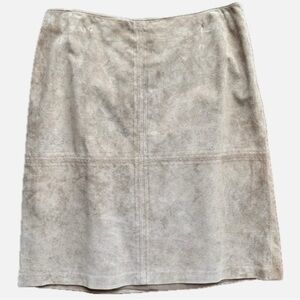 Nine & Company Suede Tan Vintage Mini Skirt Size 10